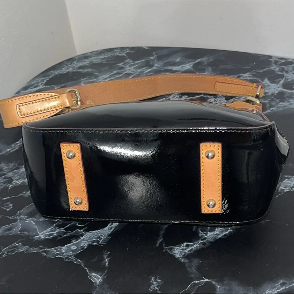 DOONEY & BOURKE Patent Small Hobo Black Shiny Patent Leather AUTHENTIC
